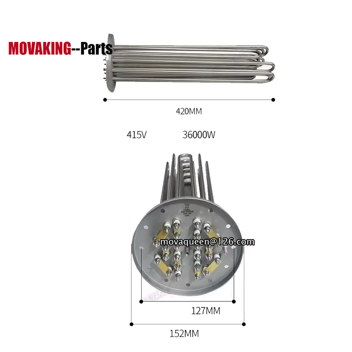 Description Picture 2 of item1Pcs 415V 36KW Rinse Heating Element For MEIKO K200C Dishwasher Replacement