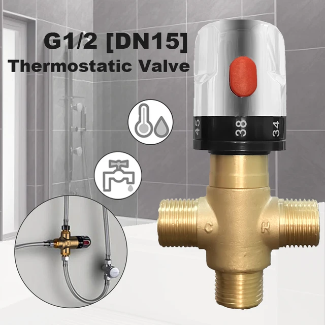 ใหม่ห้องน้ําก๊อกน้ําทองเหลืองวาล์วผสม Thermostatic STATIC ท่อเทอร์โมก๊อกน้ําอุณหภูมิน้ําควบคุม Bidet ฝักบัว 1