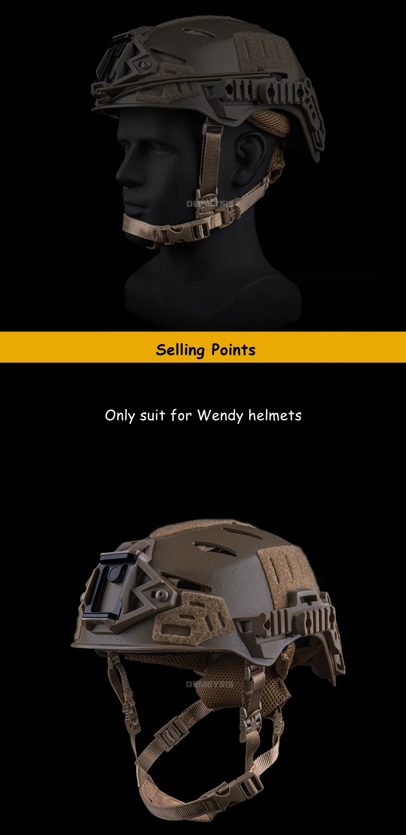 Description Picture 5 of itemTactical Helmet Straps Team Wendy Helmet Suspension System Shooting Hunting Helmets Adjustable Head Lock Chin Strap Accessories