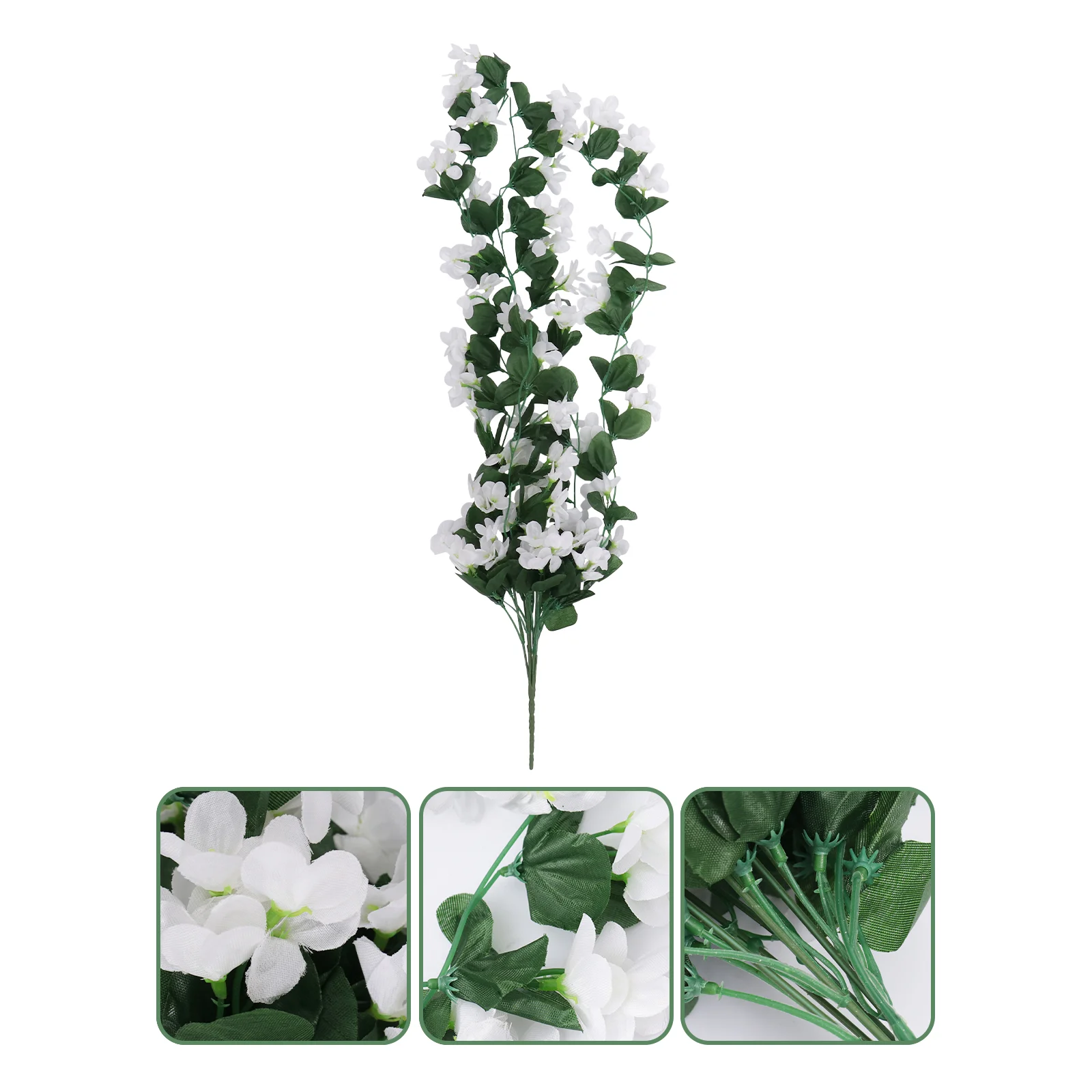 

4Petals Artificial Hanging Flowers Fake Hanging Vine Wall Plants Orchid Flower Bouquet Silk Flowers String Home Room Garden