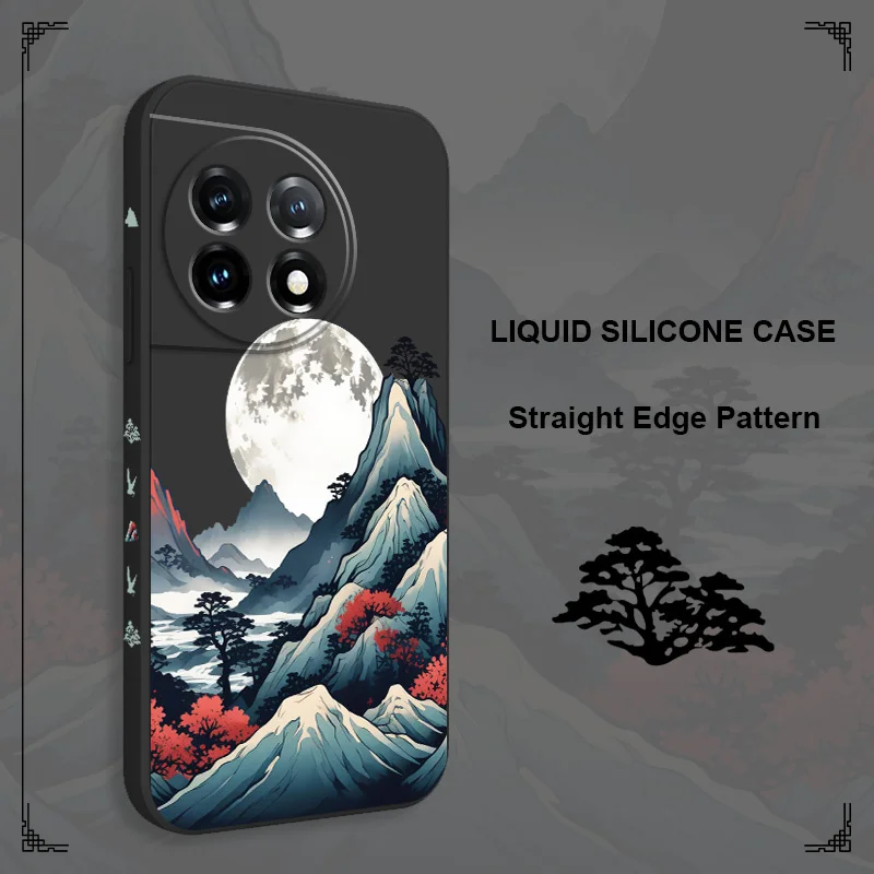 Smoke Mountain Liquid Silicone Phone Case Cover