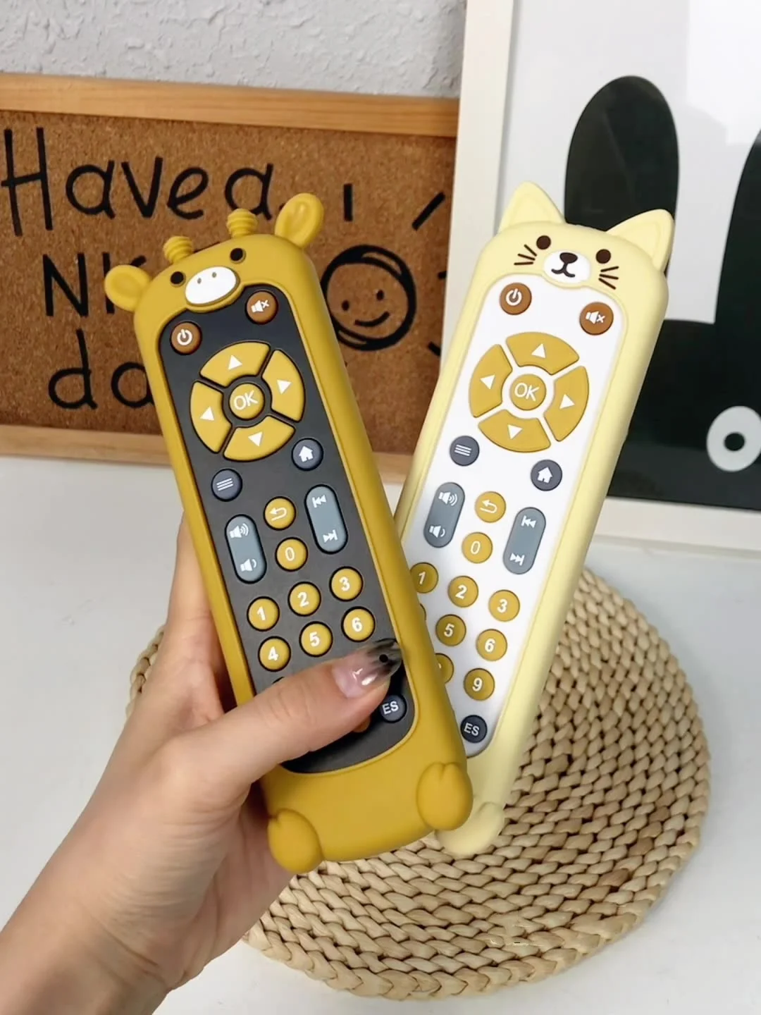 Infant simulation remote control Children's TV remote control puzzle music learning early education baby toy gift For Newborn 2