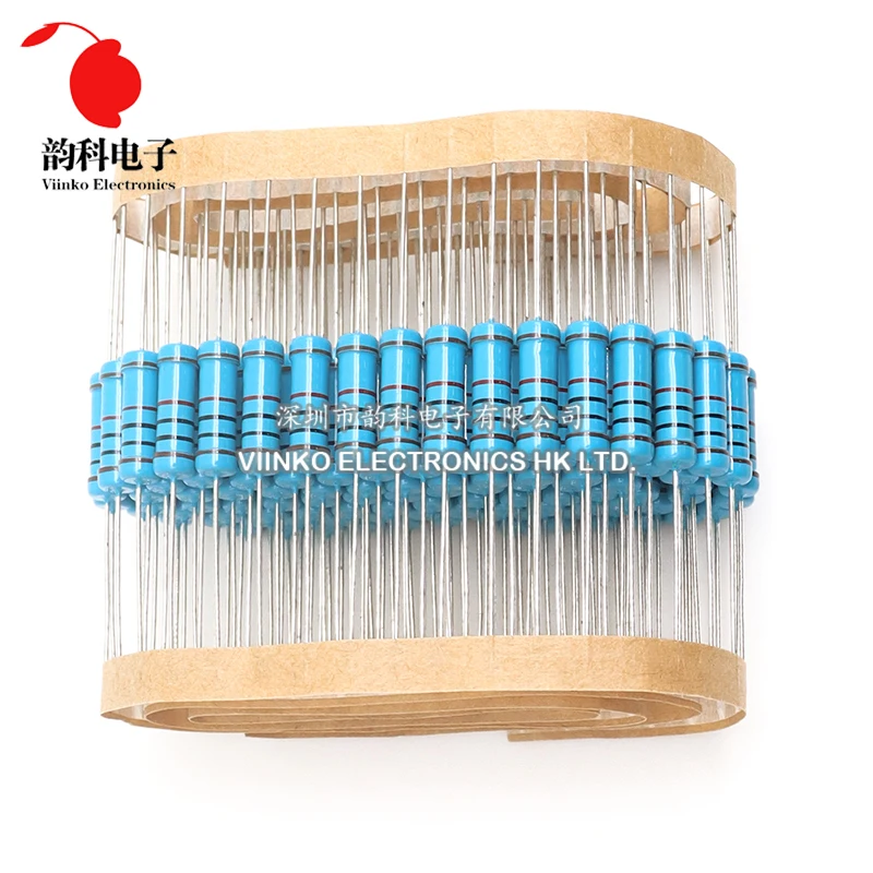 20pcs 2W Metal Film Resistors 1% 0R-2.2M 2.2 10 100 120 150 220 270 330 390 470 1K 2.2K 4.7K 10K 15K 22K 47K 100K 470K 1M ohm metal film resistors