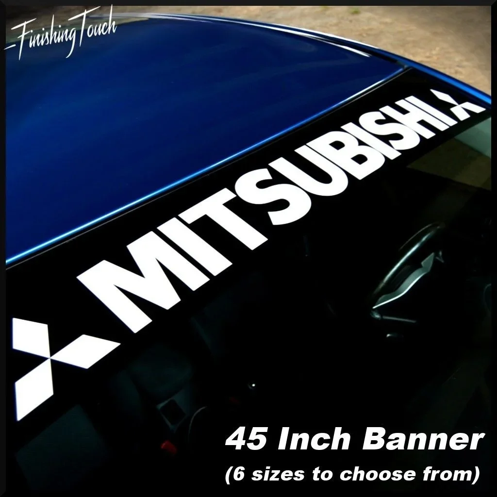 Per Window Banner Vinyl Decal Sticker Graphic Eclipse Evo 7 8 9 X Lancer