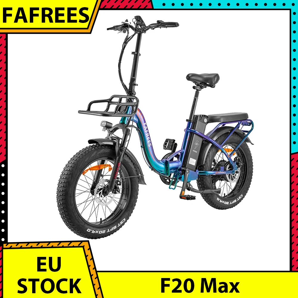 Fafrees F20 Max Bici Elettrica 20*4.0 Pollici Fat Tire 500W Motore Brushless Pieghevole E-Bike 25 Km/H Velocità 48V 22.5Ah Batteria Al Litio