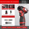CHIGO Brushless Electric Drill Cordless Knockable Driller Driver 80N.m 18V Screwdriver Li-ion Battery Electric Power Tools 6