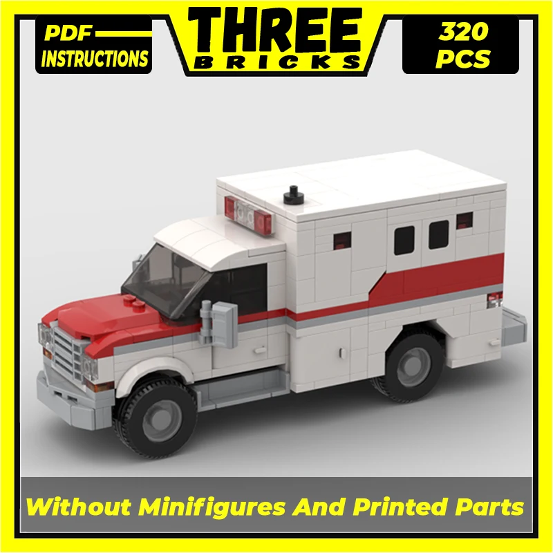 

City Vehicle Model Moc Building Bricks Classic Ambulance Car Technology Modular Blocks Gifts Christmas Toys DIY Sets Assembly