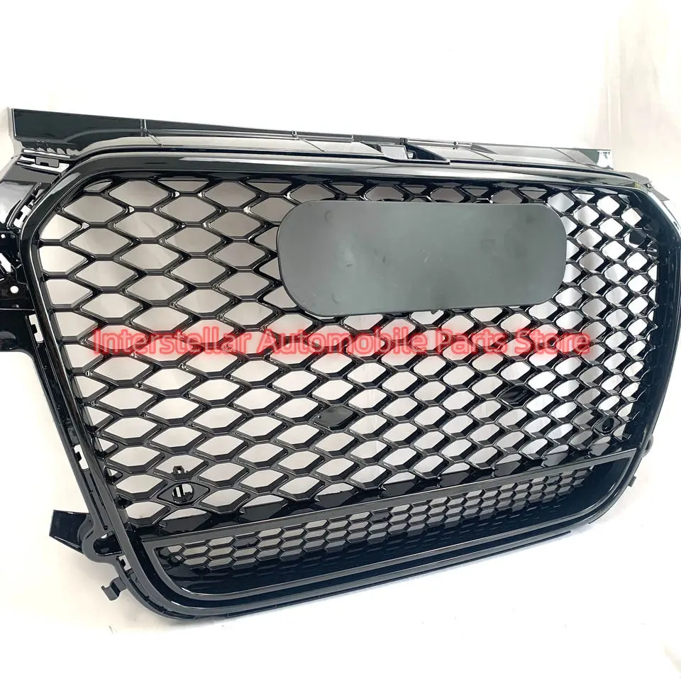 

For RS1 Style Front Sport Hex Mesh Honeycomb Hood Grill Gloss Black for Audi A1/S1 2010-2014 For quattro style