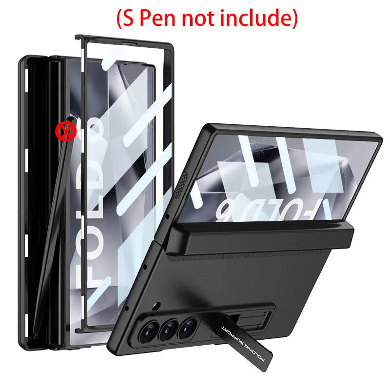 Coque rigide mate pour samsung galaxy z fold avec support stylet_voghion.com