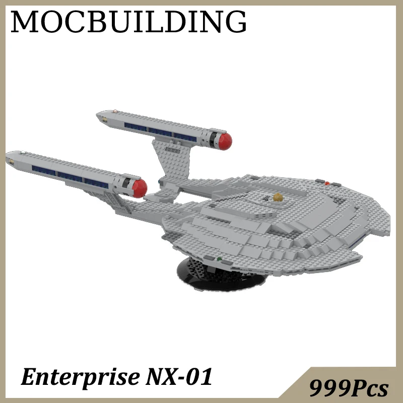 

Enterprise NX-01 Space Ship Model MOC Building Blocks Display Construction Toys Birthday Gift Collection Christmas Presents