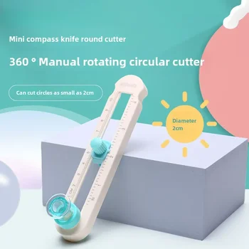 Taglierina circolare Mini pressa Taglierina per carta rotativa in plastica a mano Taglierina per carta da taglio per tavolo manuale per studenti