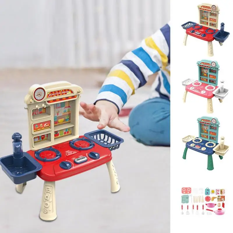 

Kids Kitchen Playset Cooking Stove Kitchen Toys Play Set With Cookware Accessories Interactive And Realistic Kitchen Toys