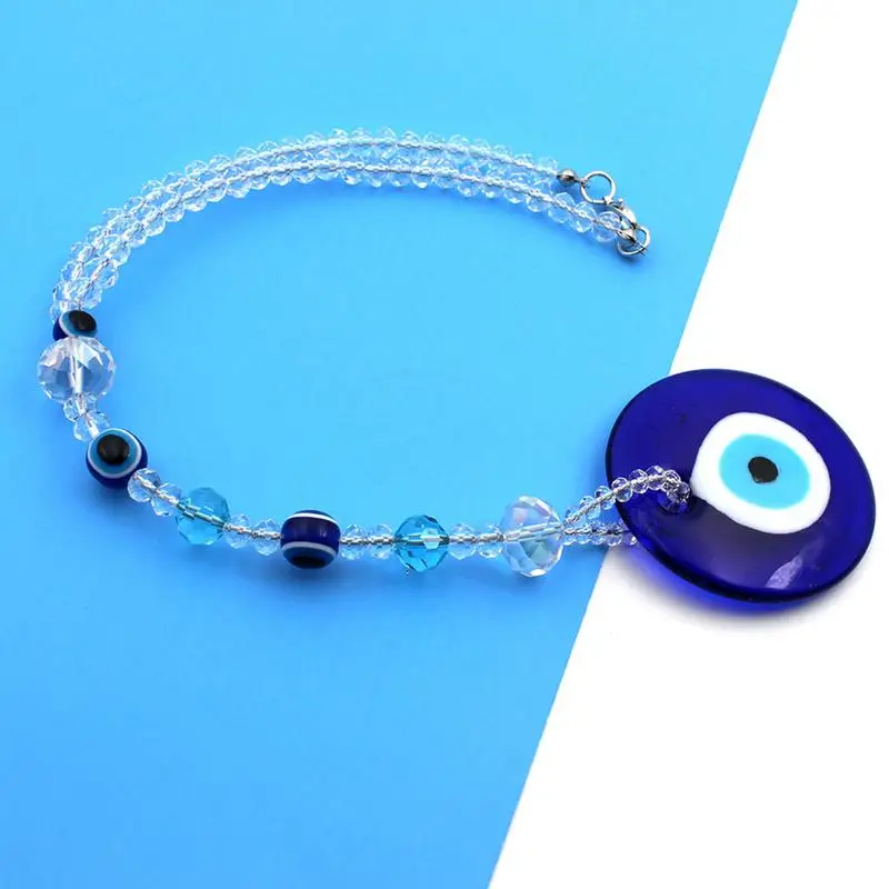 Evil Eye 자동차 액세서리, Evil Blue Eye 백미러 장식 장식, 빛나는 Evil Blue Eye, 자동차 매력 창 펜던트
