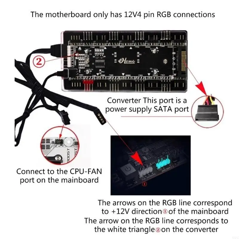AYWHP RGB converter 12 V naar 5 V ARGB Controller Hub