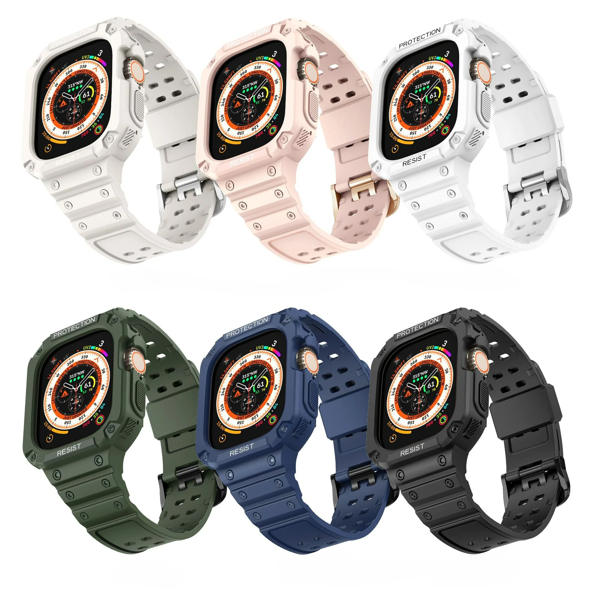

Compatible With Apple Watch Ultra Apple Watch Band Iwatch8 Glacier TPU Transparent One Piece 49mm Watch Band