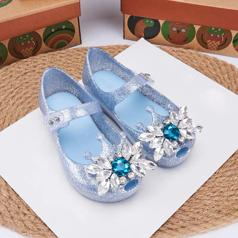 Mini Melissa 2024 Spring Summer New Children Girls Beach Shoes Fashion Cartoon Cute Princess Shoes Toddler Casual Baby Girl Shoe 4
