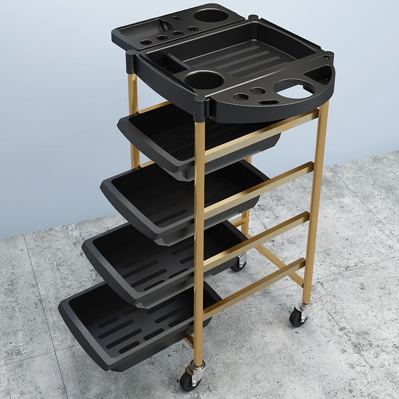 Hairdresser Beauty Salon Trolley Rolling Cosmetic Barber Spa Tattoo Salon Trolleyhair Wozek Narzedziowy Beauty Furniture WKST multi layer storage trolley