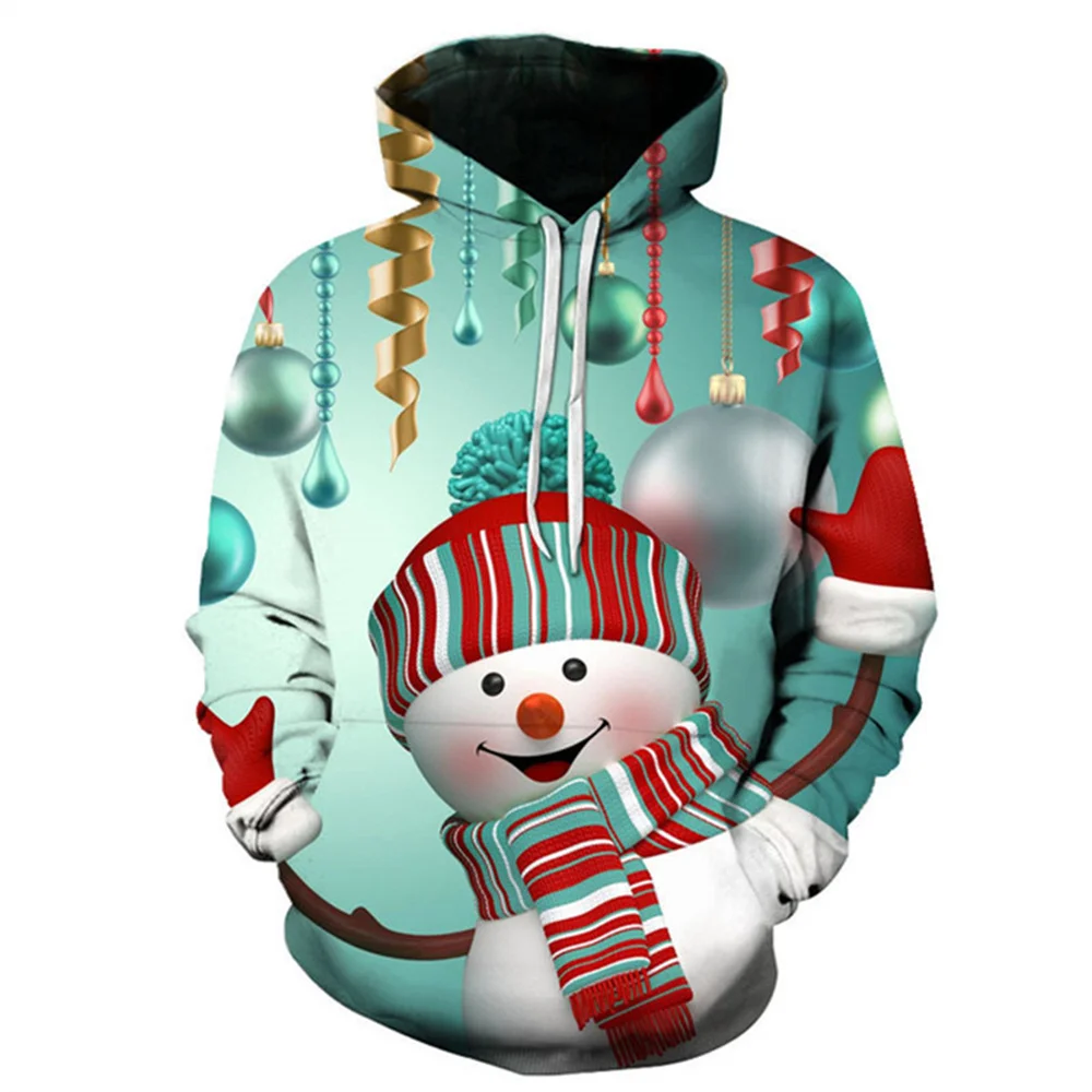 

2023 Men's Fashion New Trend Hoodie 3D Christmas Festival Atmosphere Digital Printing Sweater Casual Daily Harajuku Pullover Top