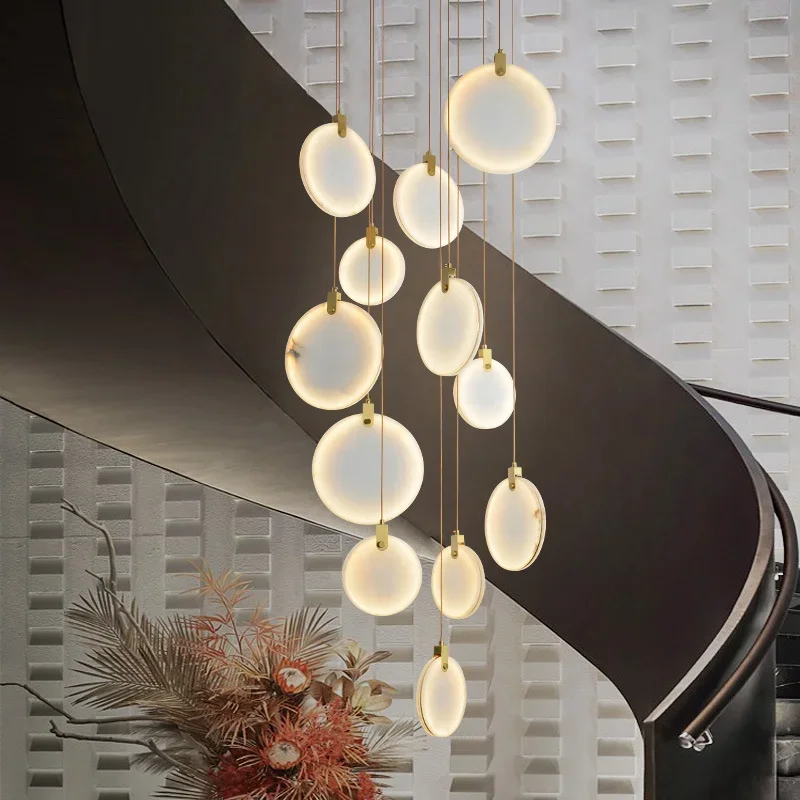 Description Picture 6 of itemModern Marble Pendant Lamp Living Room Bedroom Bedside Dining Room Staircase Kitchen LED Decoration Lights Hanging Lighting Home