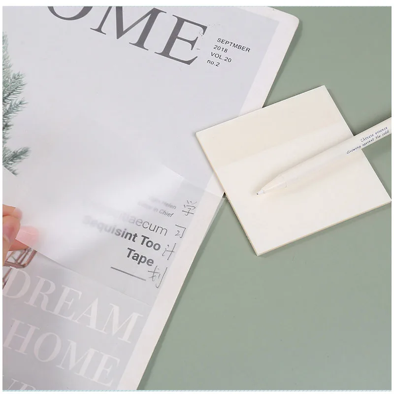 Sticky notes 100 sheets transparent scrapes stickers note pads posted it paper clear notepad school stationery office supplies