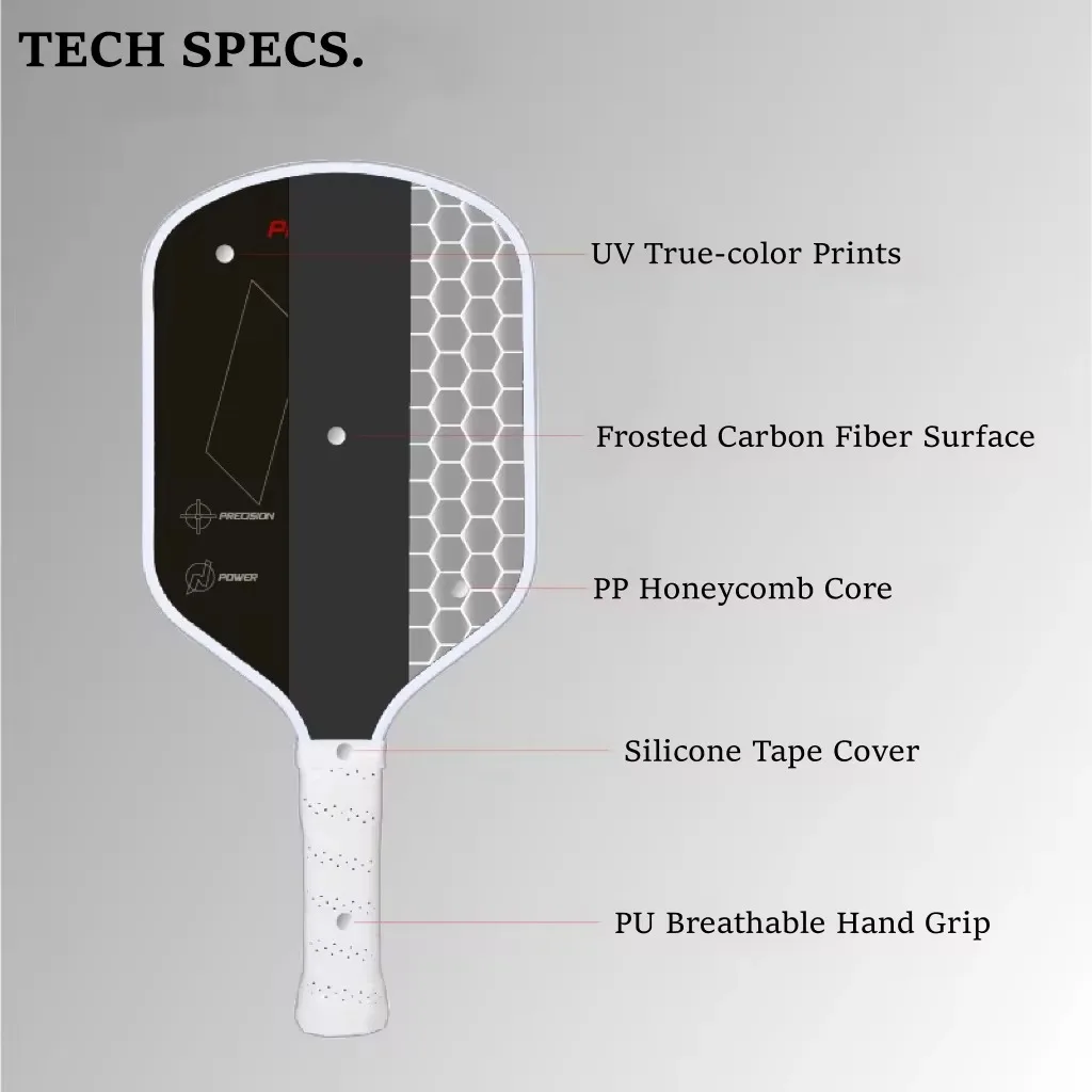 VIGORBALL- T700 Carbon Fiber Surface Pickleball Paddle, 13mm Honeycomb Core, Enhanced Control, Power and Spin