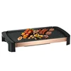 Smokeless grill ceramic coating griddle grill electric bbq grill pizza maker with Tempered Glass Lid Adjustable Temperature 6