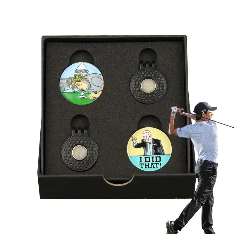 Golf Ball Marker Funny Funny Magnetic Golf Ball Mark And Hat Clip Set Attaches Easily To Golf Hat For Teens Men And Golf gohantee frog pattern design golf ball marking with hat clip golf accessories alloy magnetic golf balls mark cap visor clips