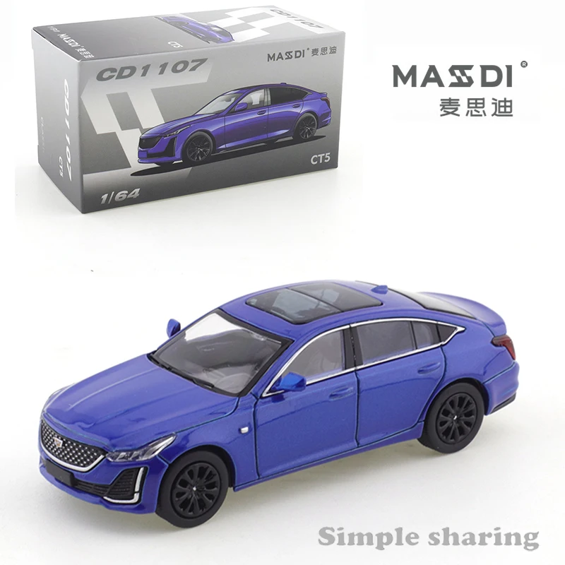 MASSDI 1/64 CD1100 Cadillac CT5 Black Trendy Play Simulation Car
