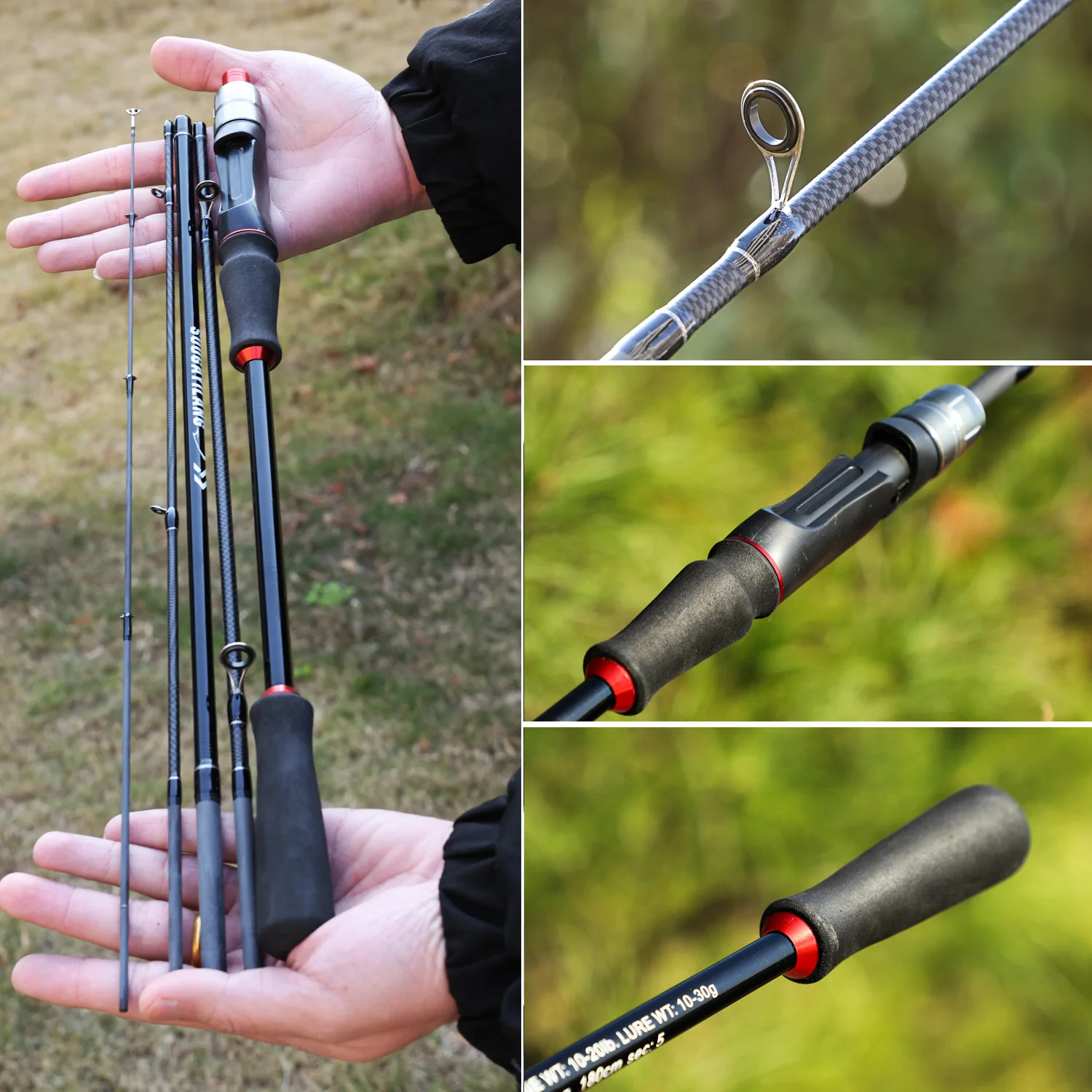 Sougayilang 5 Sections 2.1m Spinning Casting Fishing Rods 3