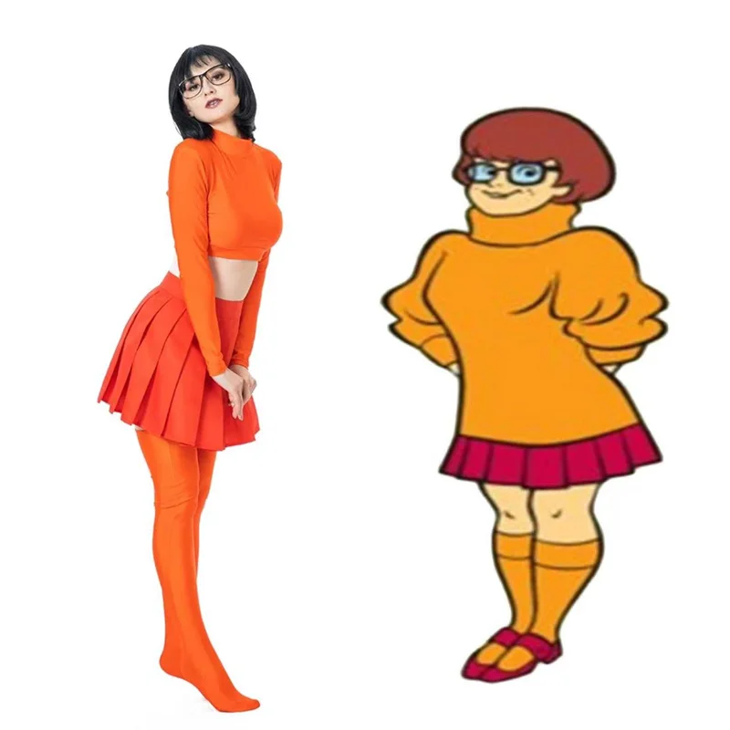 

Костюм для косплея аниме Velma, цвет оранжевый, женский костюм для ролевых игр