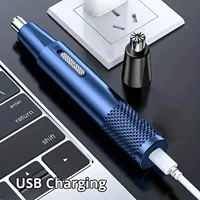 Rechargeable Men's Gentle and Safe Face Care Trimmer for Effective Beard Hair Removal - Reliable Nose and Ear Shaving Solution 2