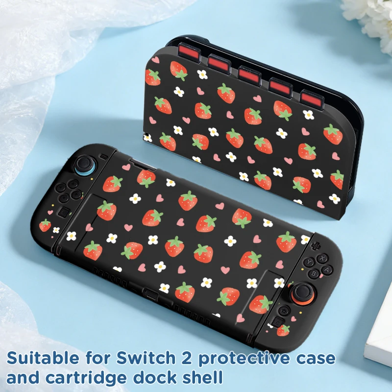 Switch2 Cartridge Dock and Protective Cover Kit - Holds 5 Game Cartridges