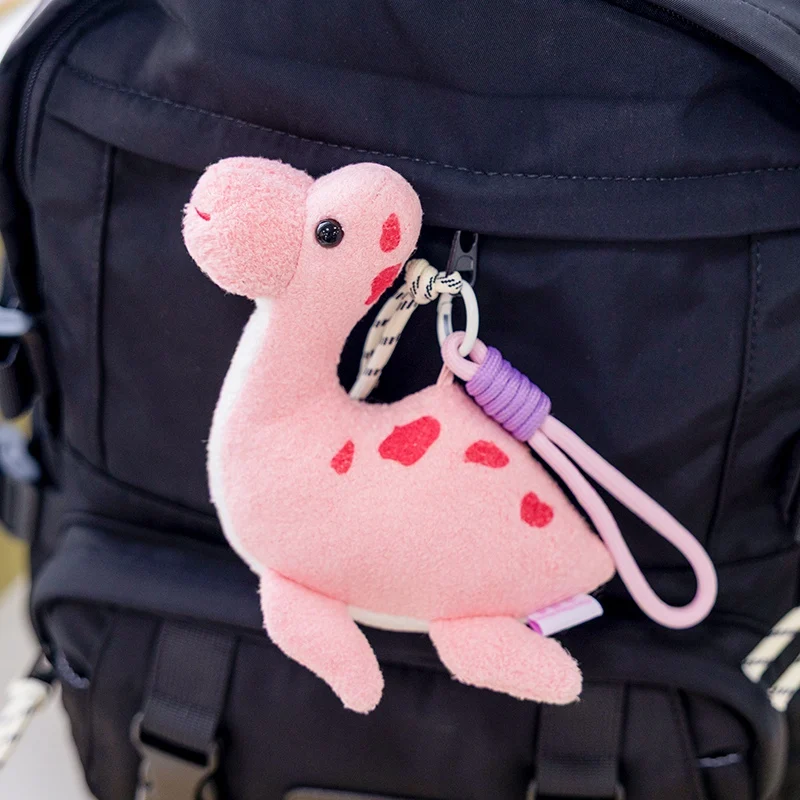 Niedliche Weiche Mini-Dinosaurier Plüsch-Stofftier Schlüsselanhänger Entzückende Triceratops T-Rex Anhänger Rucksack-Deko Party-Geschenke – Detail 2