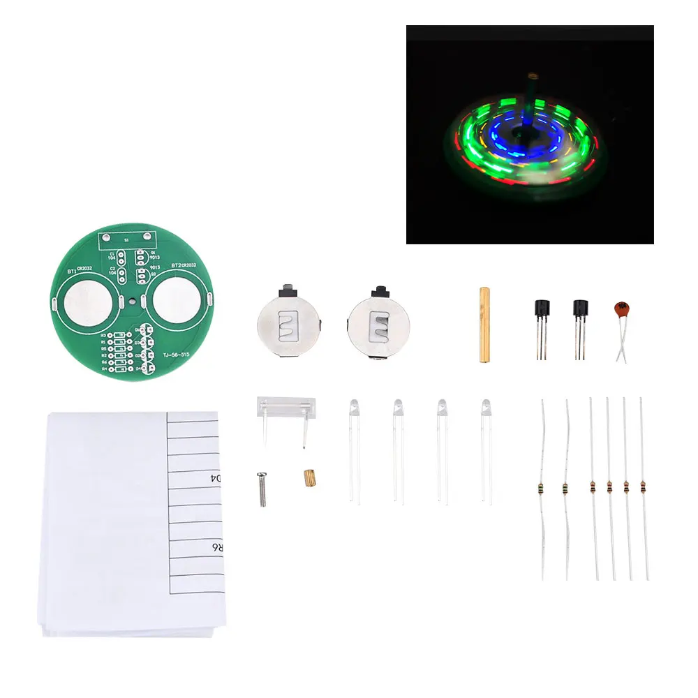Diy Electronic Kit LED Gyro DIY Welding Kit Rotating Lantern Inline