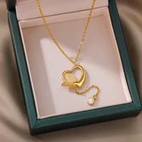 Stainless Steel Butterfly Necklace For Women Gold Color Clavicle Chain Heart Butterfly Pendants Necklaces Party Jewelry Bijoux - Image 3