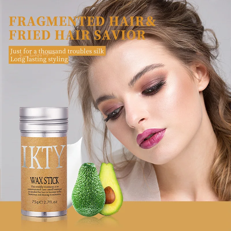 Hair Wax Stick Gel Cream Styling Frizz Fixed Fluffy Styling Wax 75g