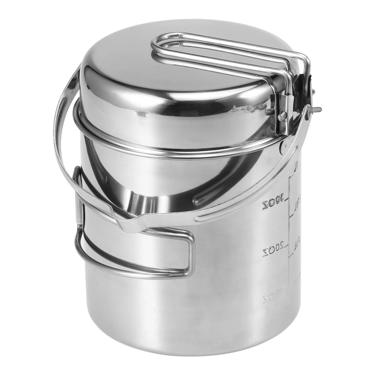 Bouilloire Titane 1L Camping IBasingo - Théière Ultra-Légère Avec Poignée Pliante Et Filtre, Idéale Randonnée Et Extérieur Bouilloire Camping 1L Légère