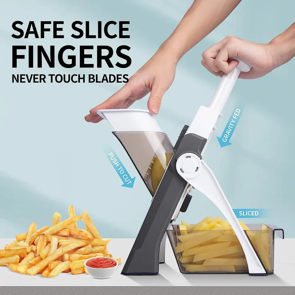 4-in-1 adjustable mandoline slicer for vegetables