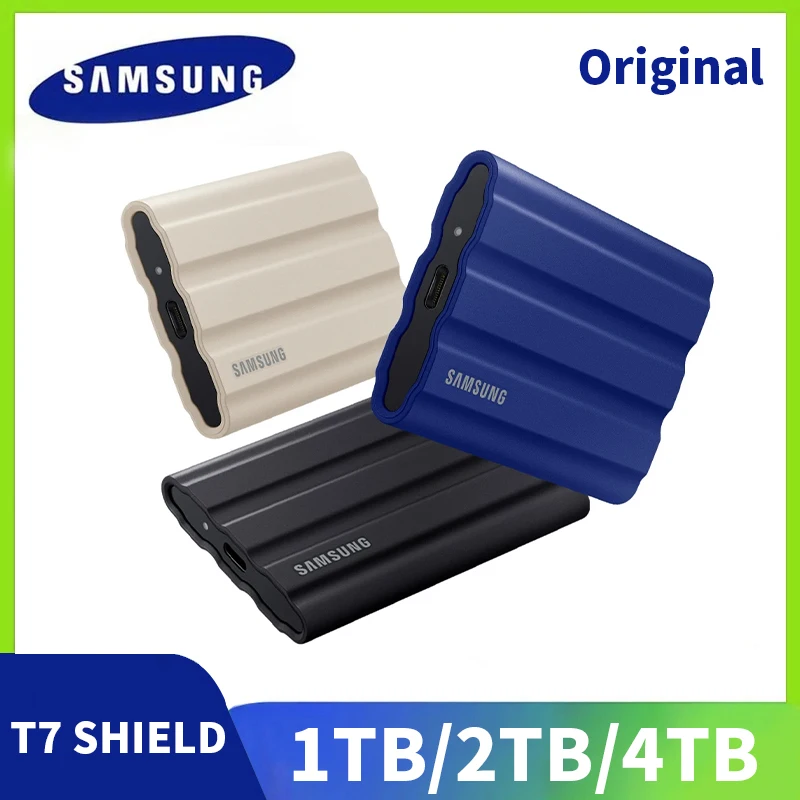 Samsung Portable SSD T7 Shield 1TB 2TB High Speed External Disk Hard Drive Solid State Disk Compatible For Laptop Desktop