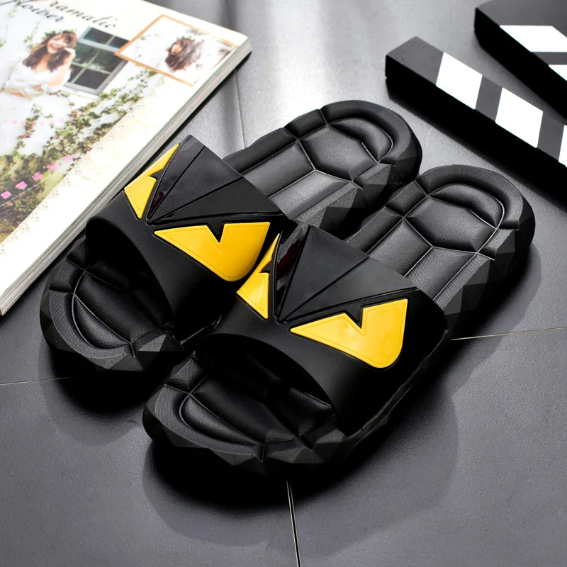 Monster Men Slippers Summer Homewear Bathroom Flats Designer Shoes Sandals Non-slip Soft Beach Flip Flops Slides Novelty flip flops cushioned slippers eva slippers summer slippers house shoes summer sandals beach shoes