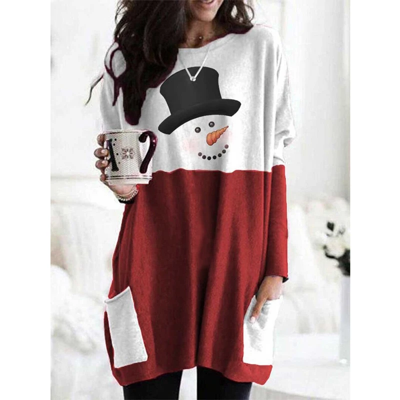 

Winter Christmas Cute Snowman Midi Dress