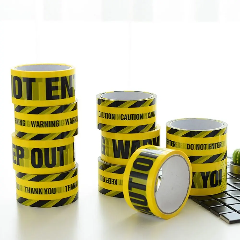 Construction Tape Black Character Warning Tape 4.8CM*25M DO NOT ENTER Caution Signs Adhesive Tape Party Decoration Yellow