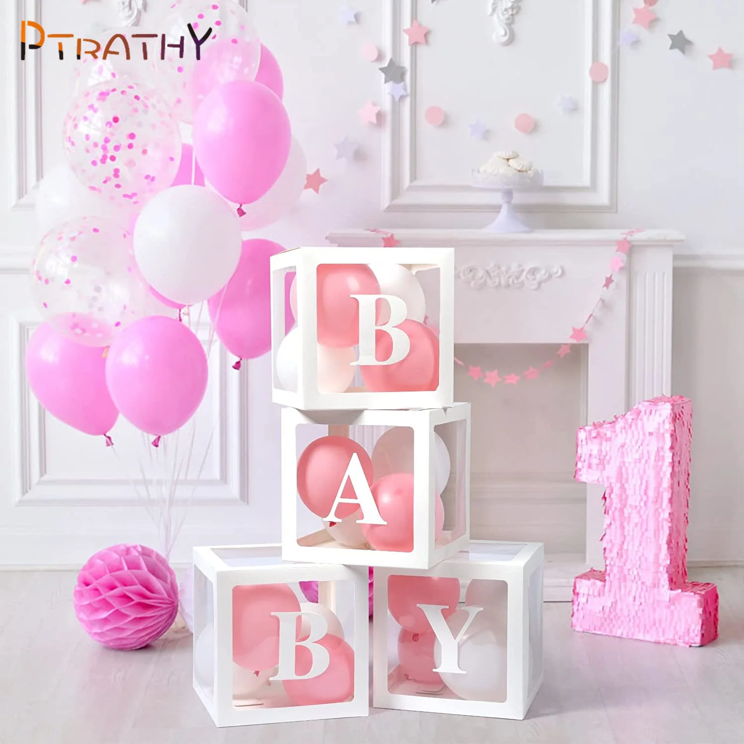 

Baby Shower Box Custom Letter White Balloon Box Birthday Wedding Decoration Baby Shower Boy Girl 1st Birthday Balloon Letter Box