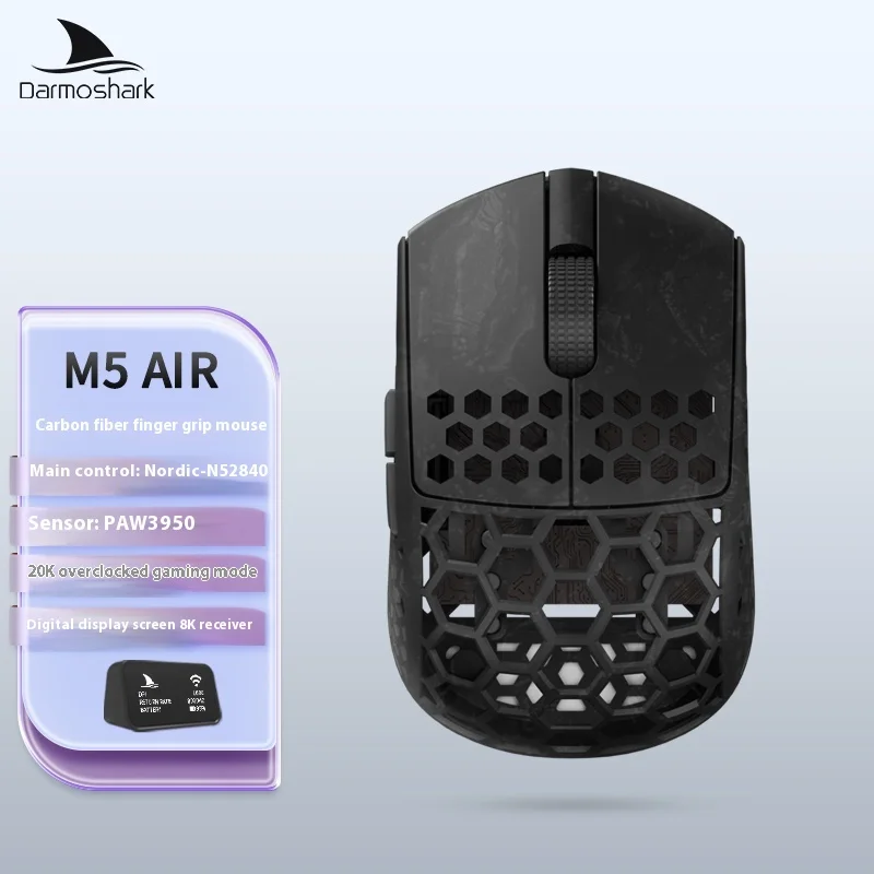 Darmoshark M5 AIR Mouse Tri Mode Wireless Mouse Paw3950 8000Hz