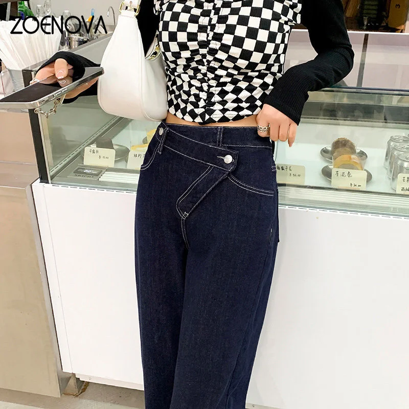 

2023 Y2K Women's Jeans High Waist Wide Leg Denim Clothing Blue Jeans Vintage Blue Good Quality Fashion Straight Pants