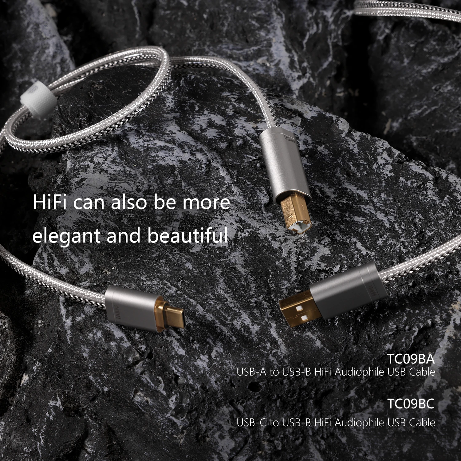 DD ddHiFi TC09BA (USB-A zu USB-B) / TC09BC (USB-C zu USB-B) HiFi Audiophiles USB-Kabel mit doppelter abgeschirmter Struktur – Detail 2