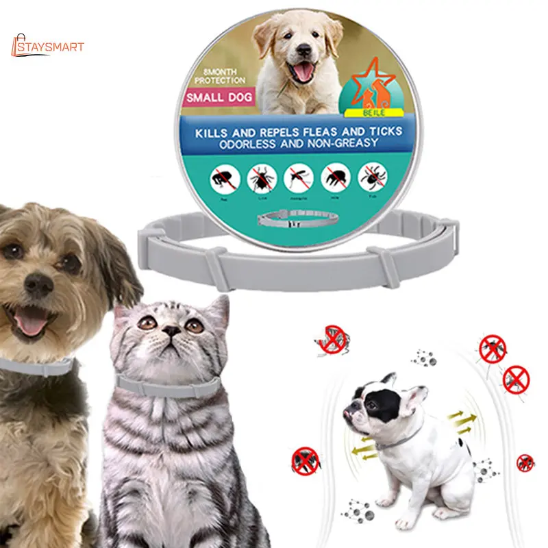 Flea And Tick For Pet Cat Dog Remover Collar Necklace Adjustable Repellent Mosquitoes Dog Collar