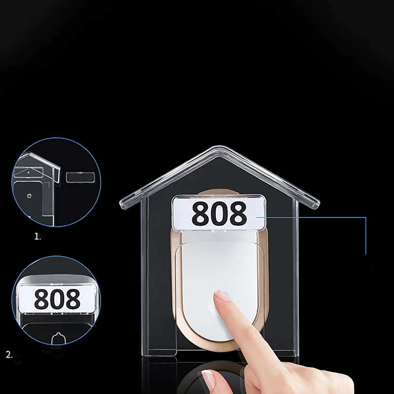 Wireless Doorbell Cover Waterproof Cover For Wireless Doorbell Access Control Rain Cover Protective Box Outdoor Doorbell