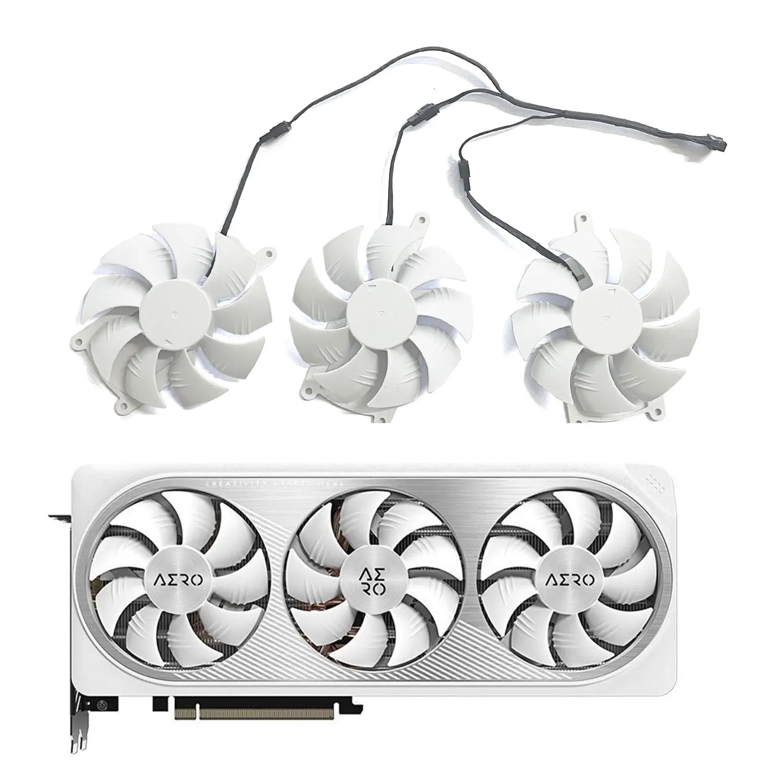 86Mm 6Pin Muslimdc 12V 0.72A Rtx4070 Ti Gpu Cooler Per Gigabyte Geforce Rtx 4070 Ti Aero Oc 12G Raffreddamento Della Scheda Grafica