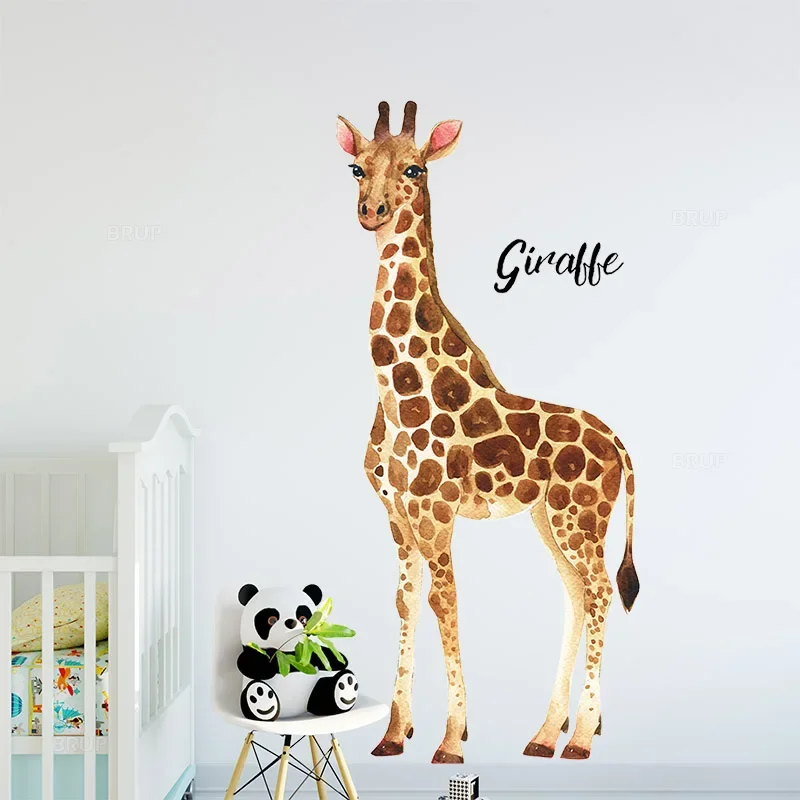 Cute Giraffe Wall Sticker – Removable Vinyl Decal For Kids' Rooms, Nursery, Or Animal Lover Gifts